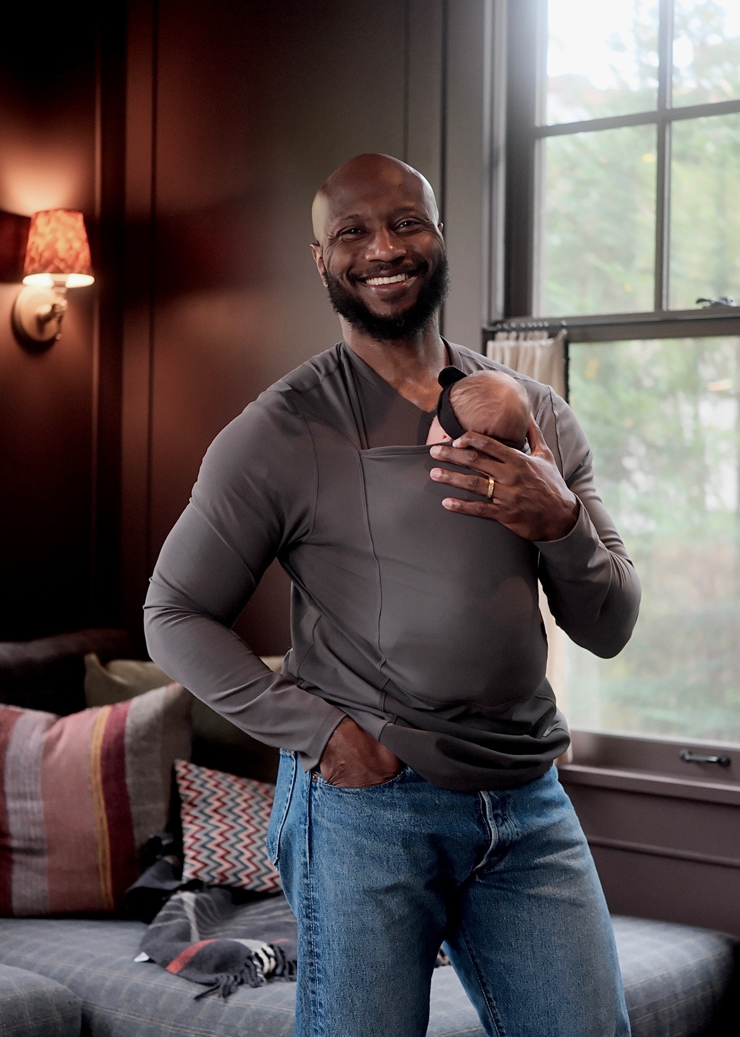 Lalabu Dad Shirt Baby Carrier Gray