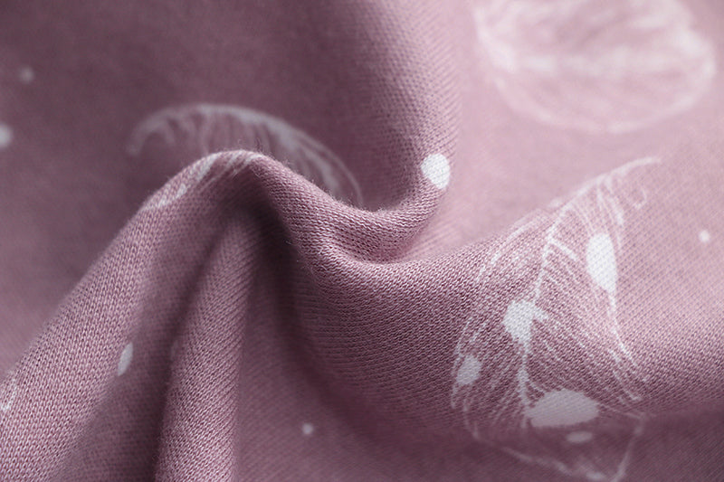 100% Organic Cotton 0.5tog Sleep Sack - Feather Mauve