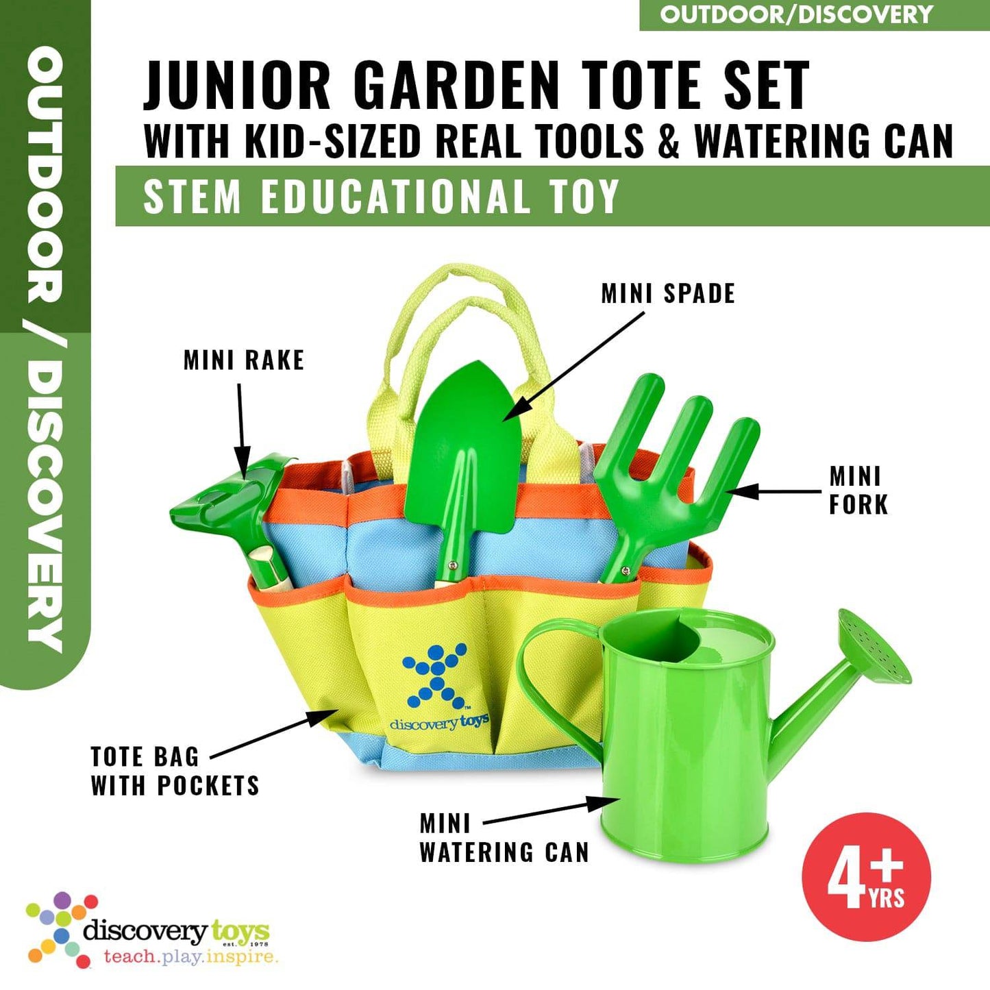 Discovery Toys Jr. Garden Tote & Tool Set