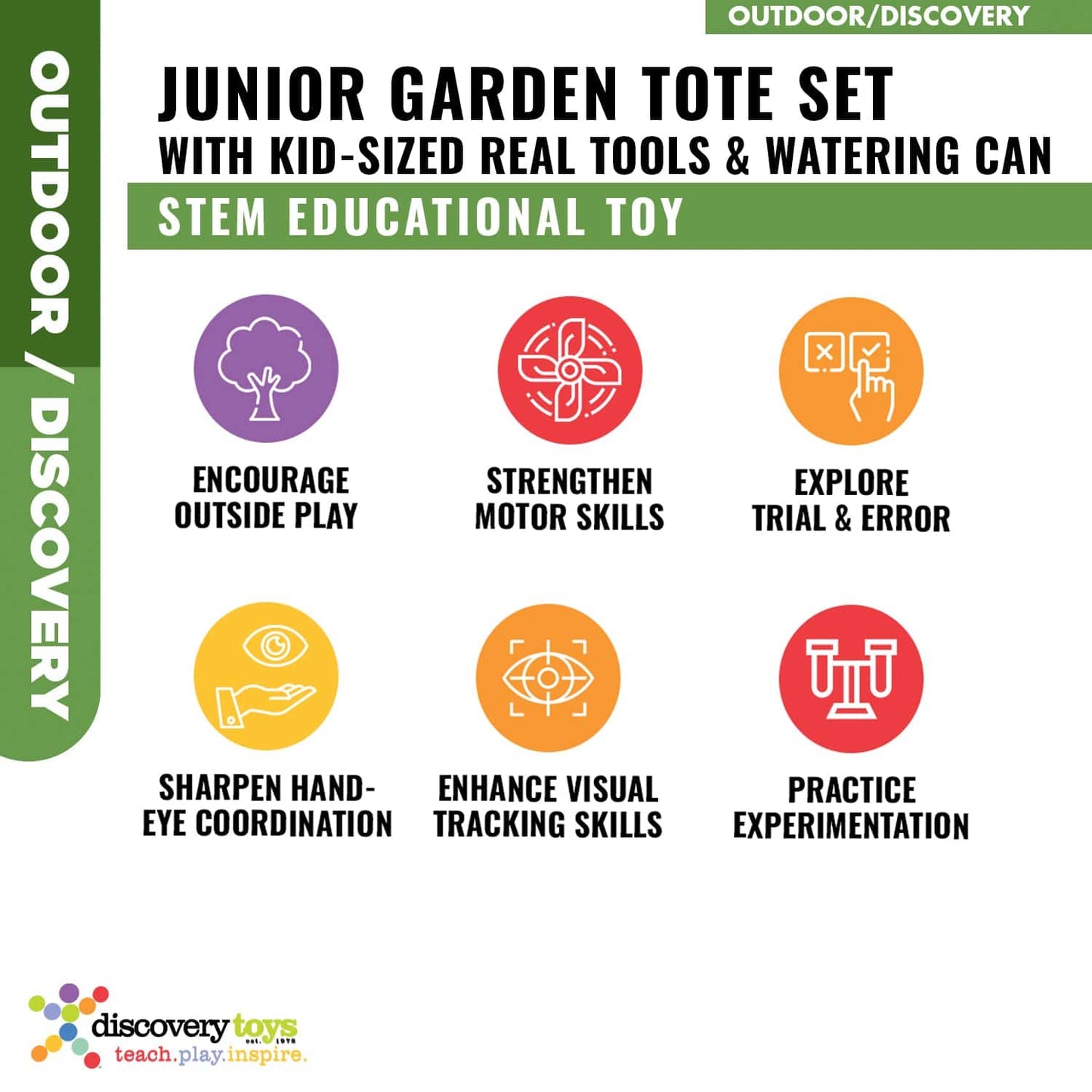 Discovery Toys Jr. Garden Tote & Tool Set
