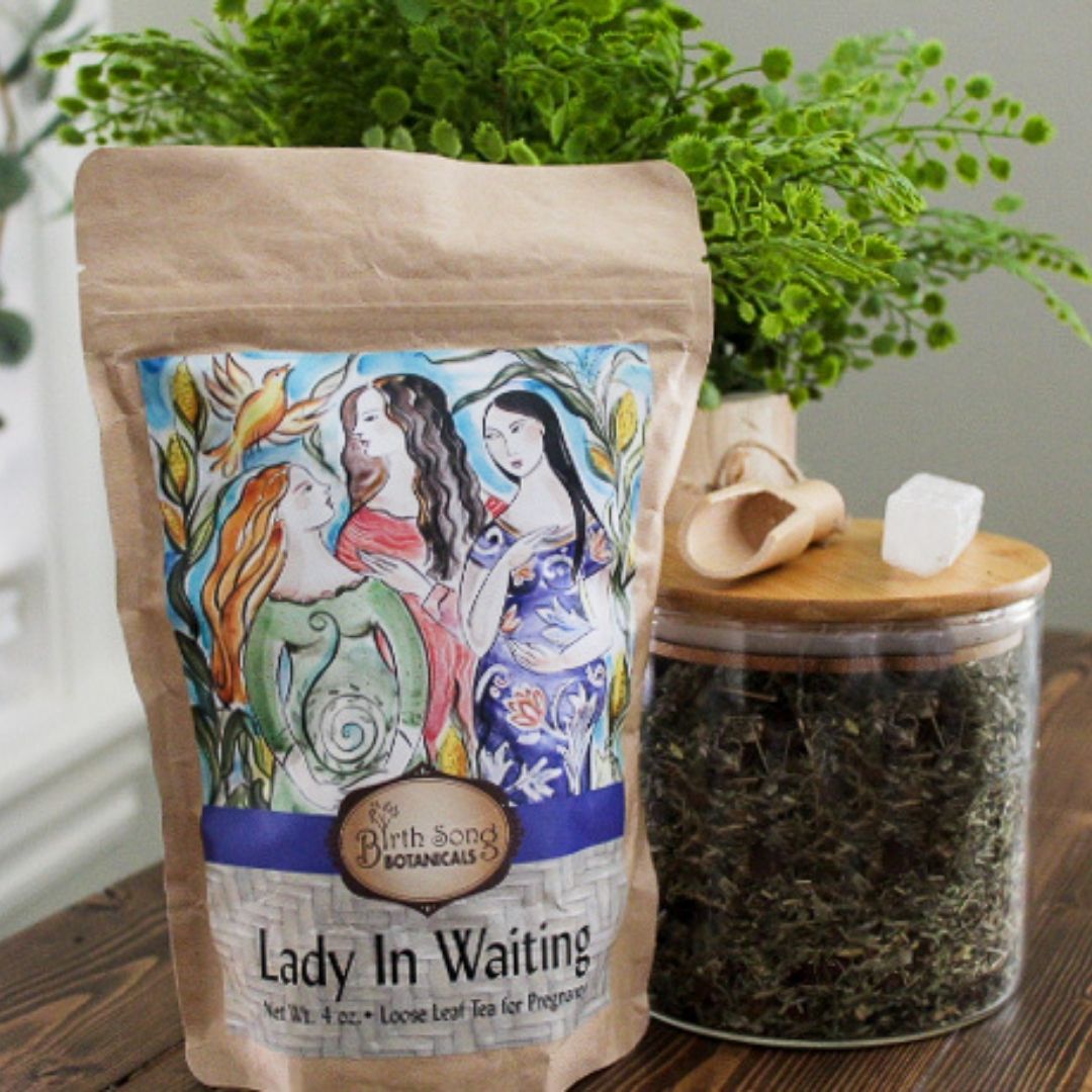 Birth Song Botanicals Co. Lady in Waiting- Herbal Pregnancy Tea with Red Raspberry Leaf 3 oz.