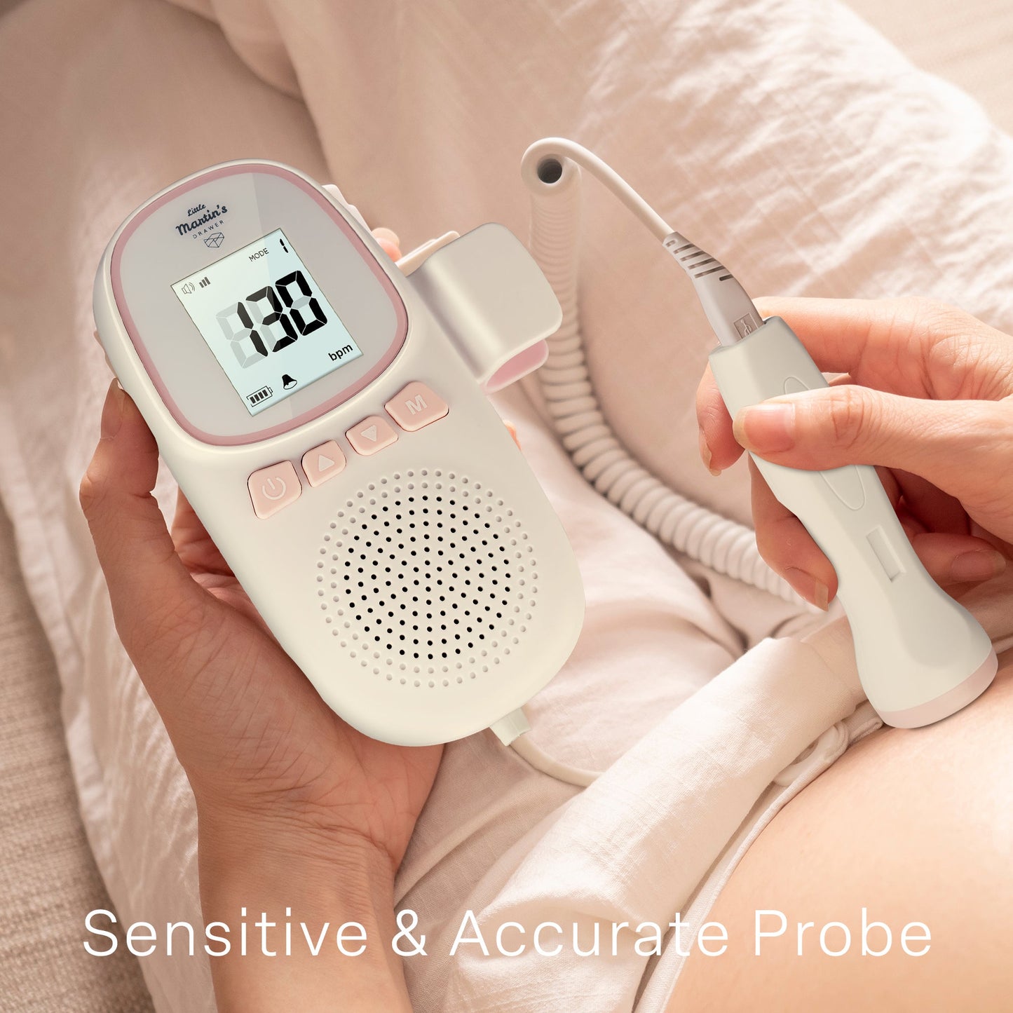 Little Martin's Portable Fetal Doppler - Hear Your Baby's Heartbeat Anytime - Rechargeable Batteries by USB - FDA Cleared
