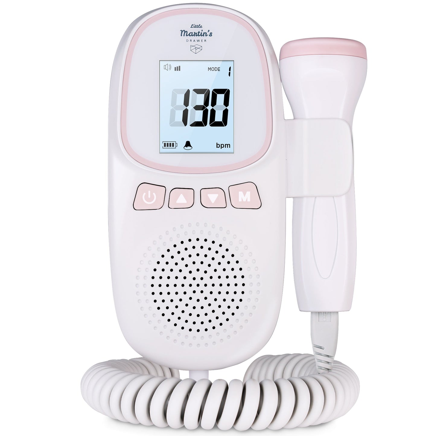 Little Martin's Portable Fetal Doppler - Hear Your Baby's Heartbeat Anytime - Rechargeable Batteries by USB - FDA Cleared