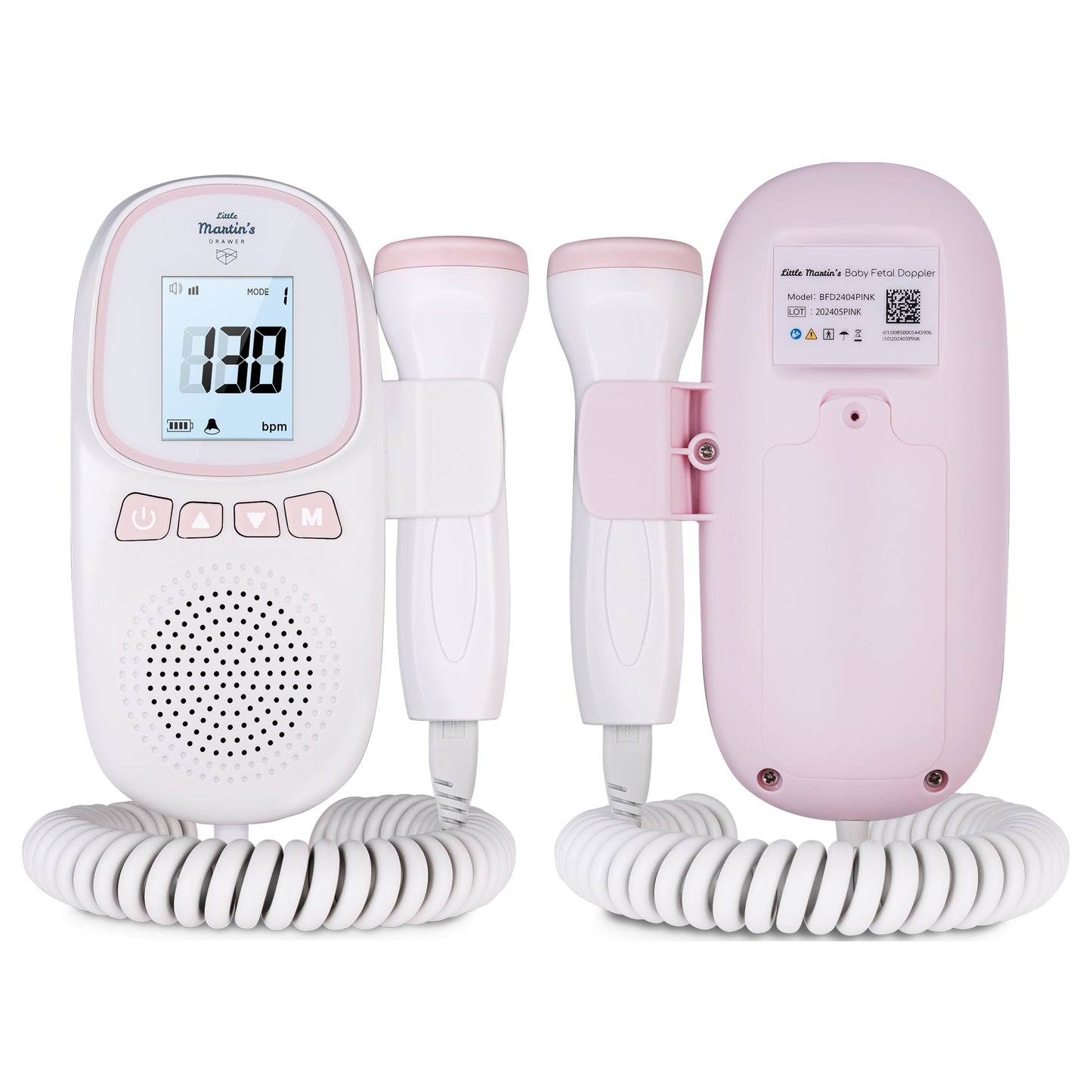 Little Martin's Portable Fetal Doppler - Hear Your Baby's Heartbeat Anytime - Rechargeable Batteries by USB - FDA Cleared