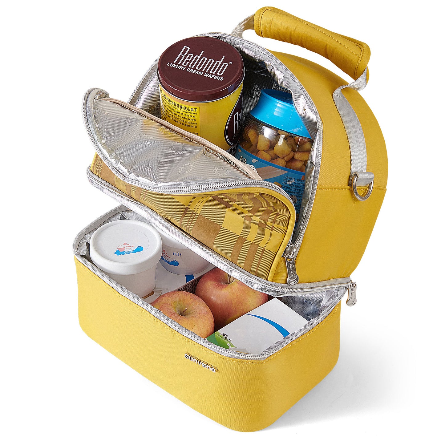 Insulated Lunch Box Double Deck Cooler Bag