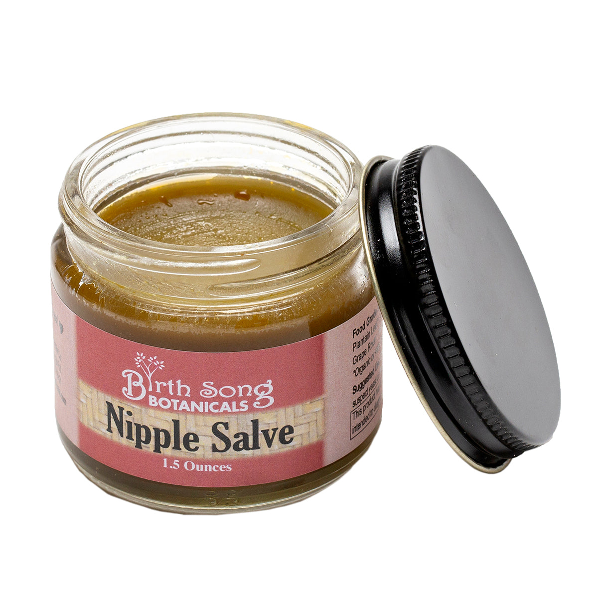 Birth Song Botanicals Co. Nipple Salve Herbal Nipple Cream for Breastfeeding Comfort, Unscented