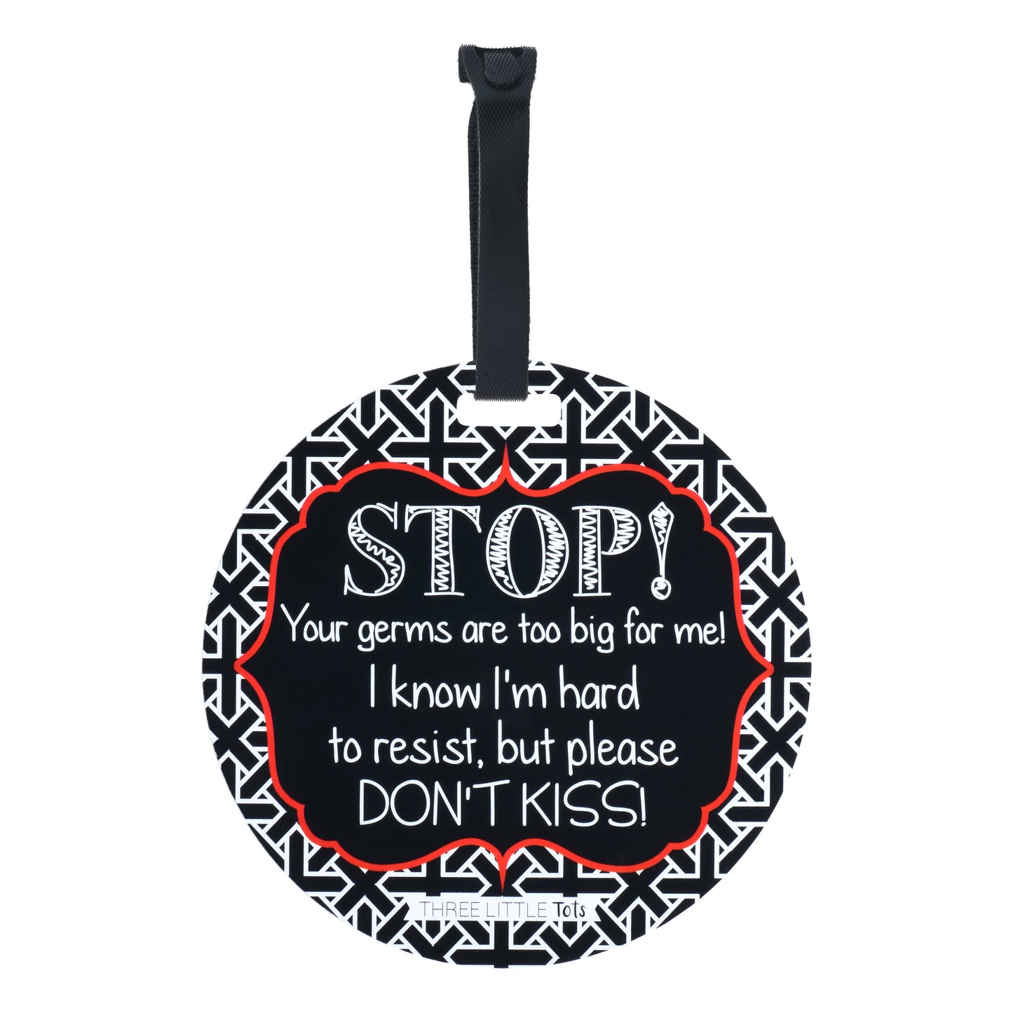 No Kissing A Newborn Car Seat and Stroller Tag