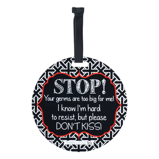 No Kissing A Newborn Car Seat and Stroller Tag