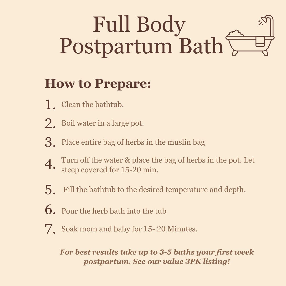 Birth Song Botanicals Co. Herbal Postpartum Bath for After Birth Recovery and Perineal Care