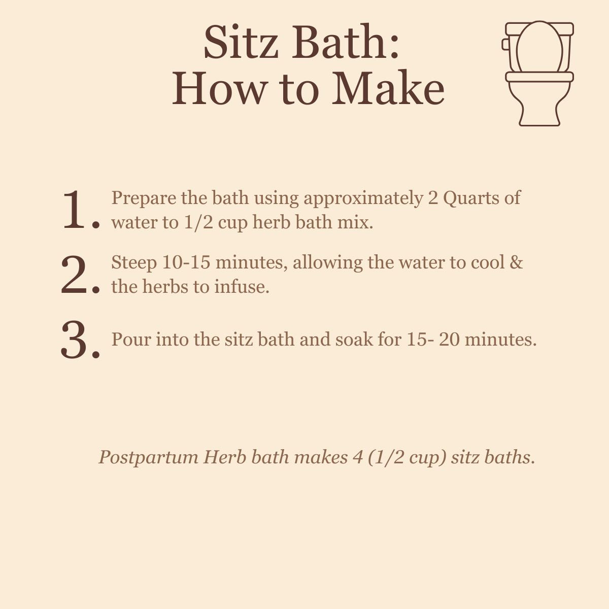 Birth Song Botanicals Co. Herbal Postpartum Bath for After Birth Recovery and Perineal Care