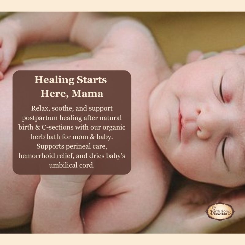 Birth Song Botanicals Co. Herbal Postpartum Bath for After Birth Recovery and Perineal Care