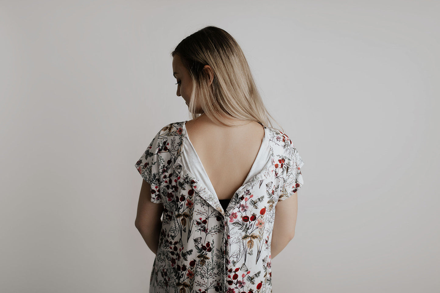 Floral Mommy Labor and Delivery Nursing Hospital Gown