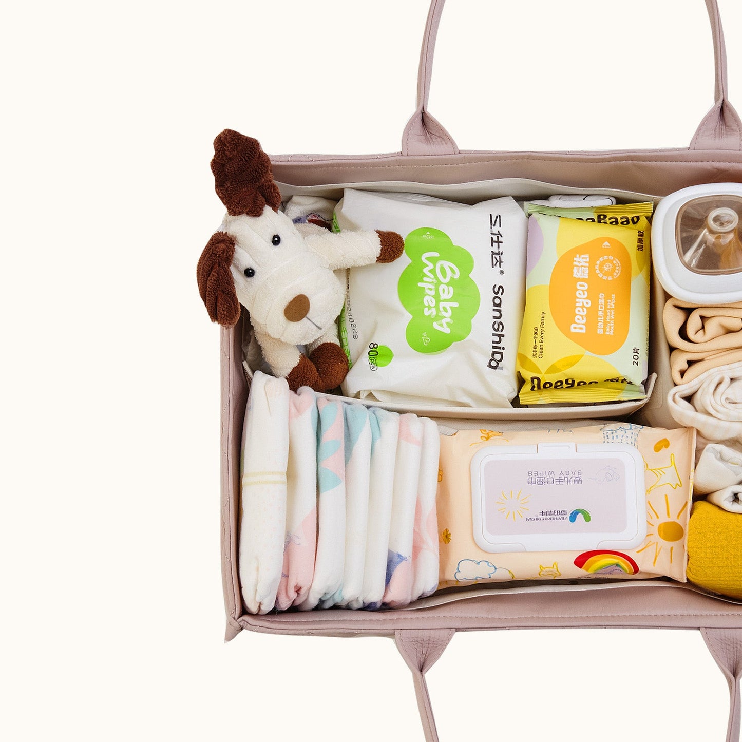 Quilted Diaper Caddy Organizer