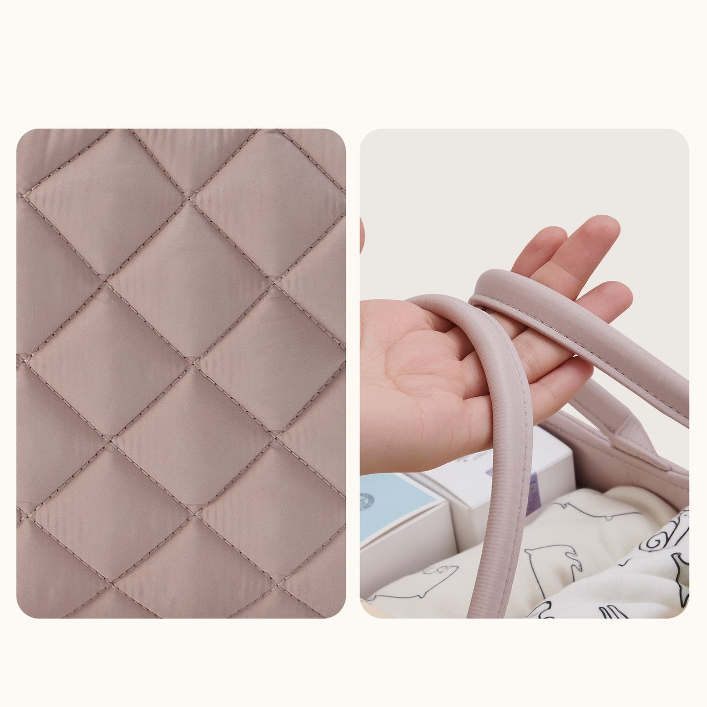 Quilted Diaper Caddy Organizer