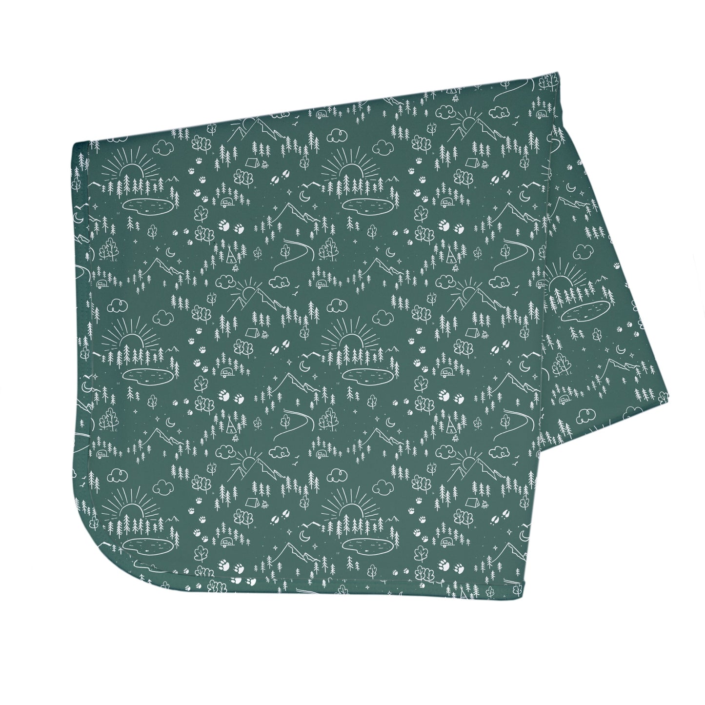 Pine Forest Splash Mat - A Waterproof Catch-All for Highchair Spills and More!