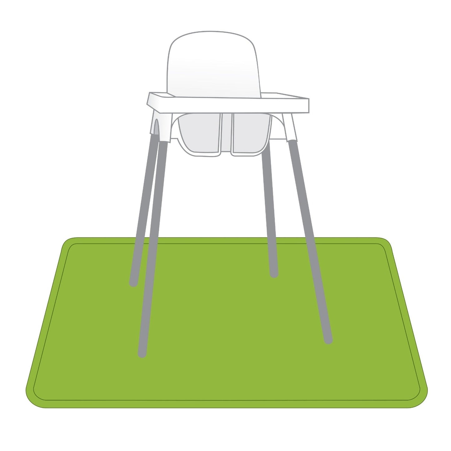 Solid Ribbit Minimalist Splash Mat - A Waterproof Catch-All for Highchair Spills and More!