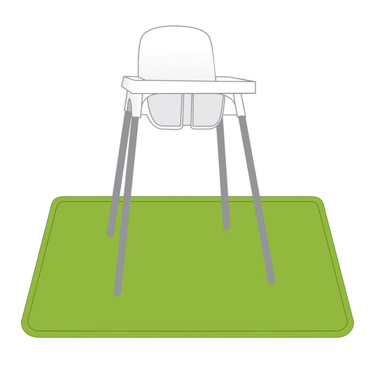 Solid Ribbit Minimalist Splash Mat - A Waterproof Catch-All for Highchair Spills and More!