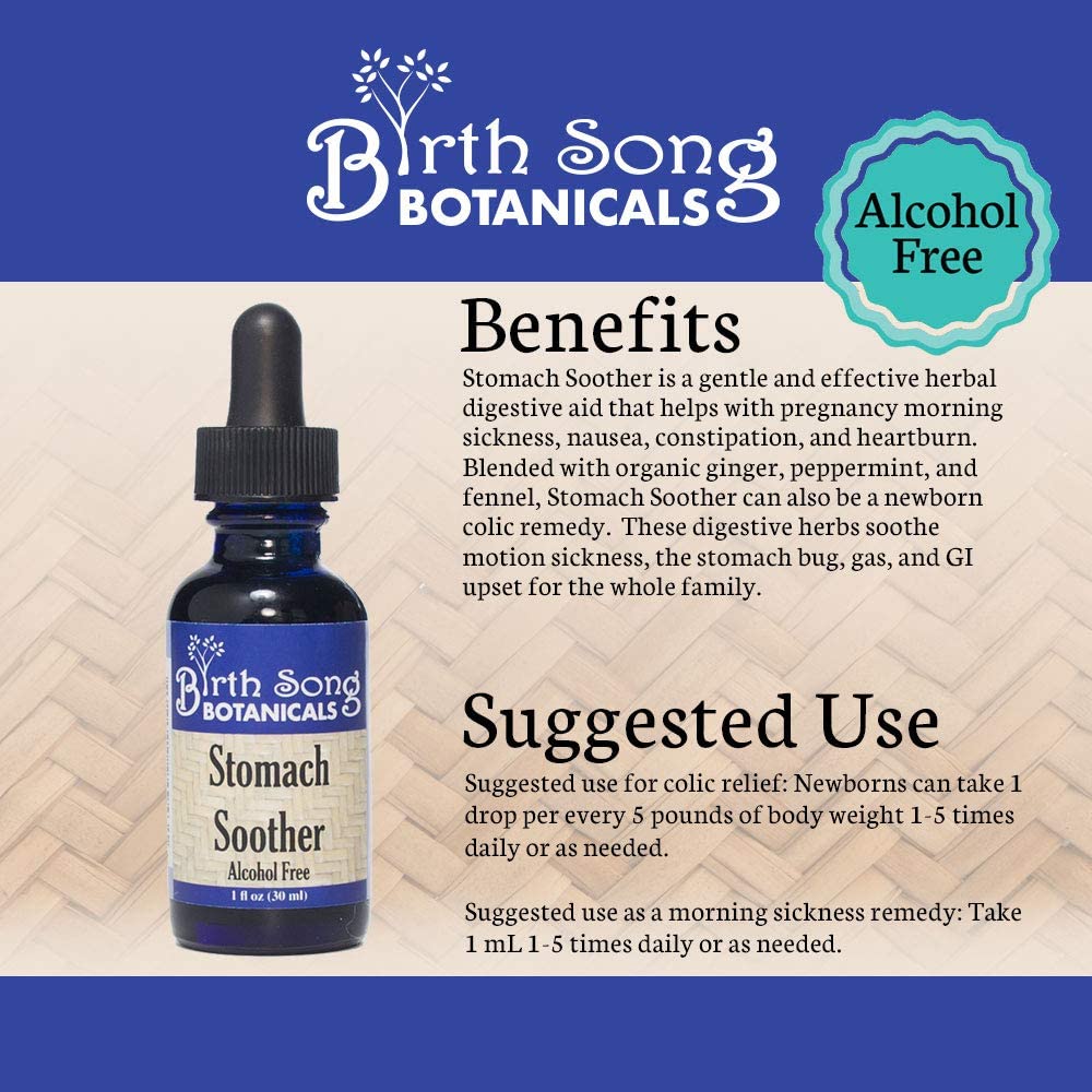 Birth Song Botanicals Co. Stomach Soother Herbal Colic Drops for Babies