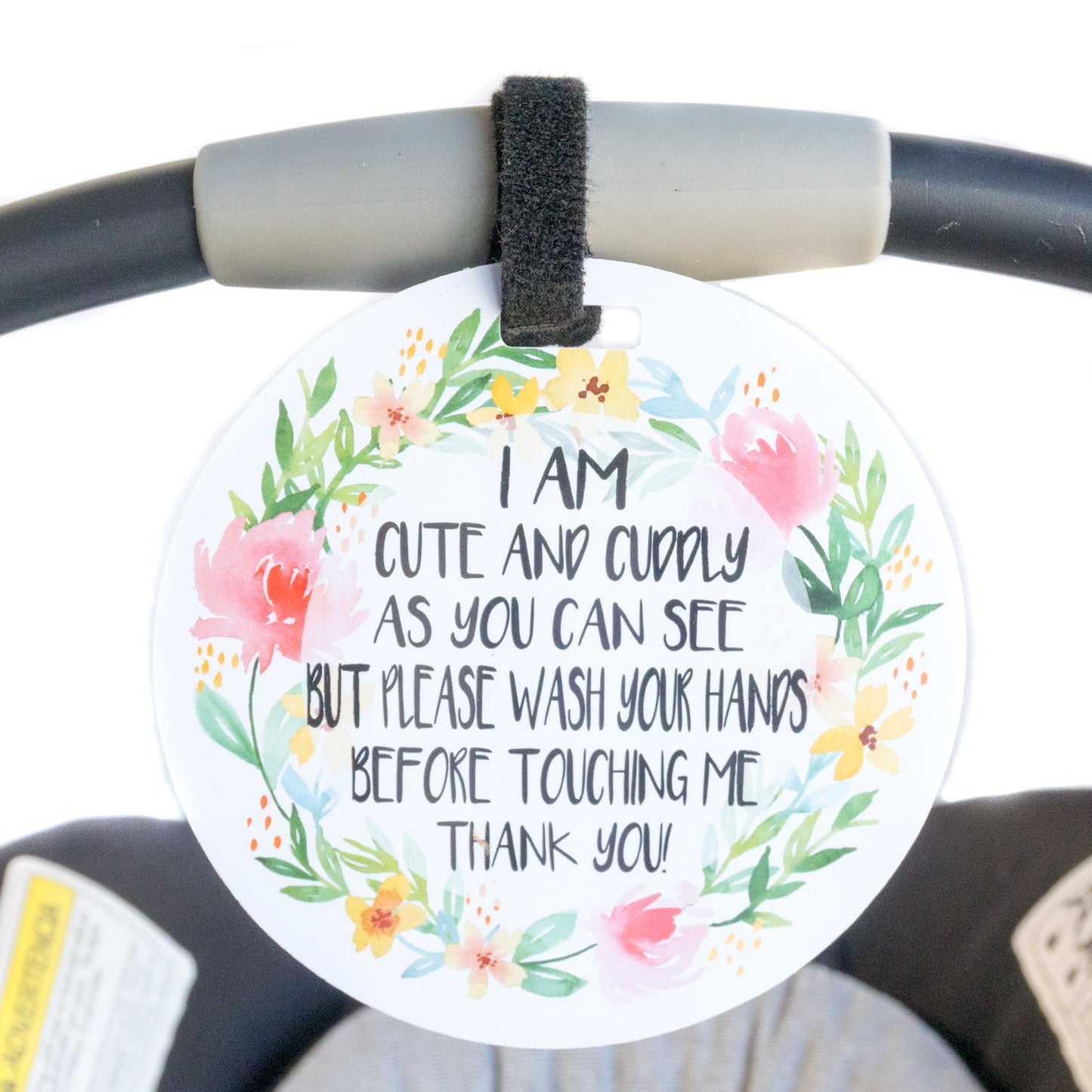 I Am Cute No Touching Newborn Baby Sign