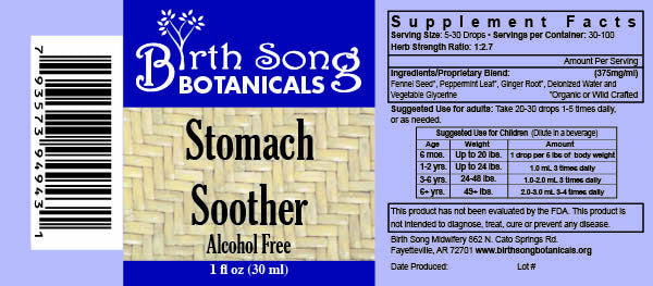 Birth Song Botanicals Co. Stomach Soother Herbal Colic Drops for Babies