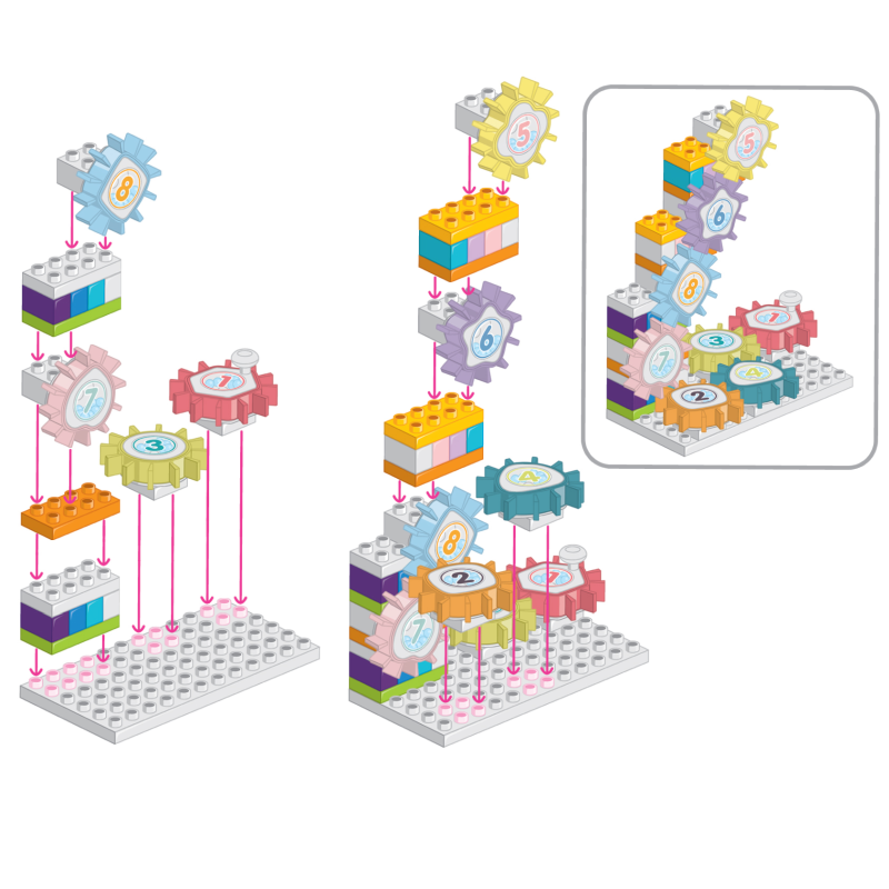 Discovery Toys Whirly Gears Construction Building Set