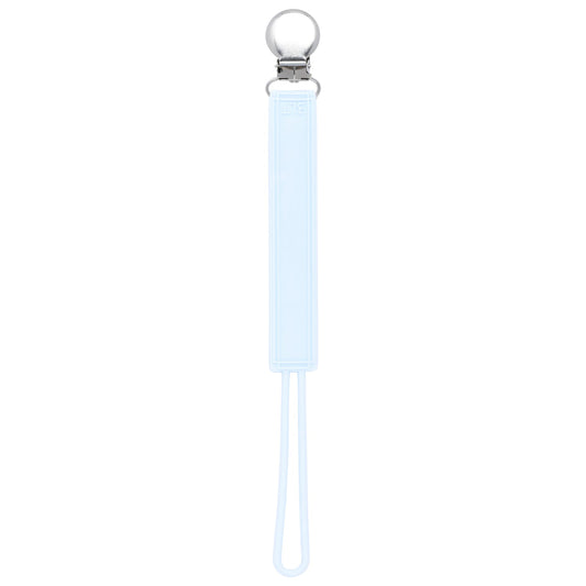 Classic Baby Blue All Silicone One Piece Pacifier Clip