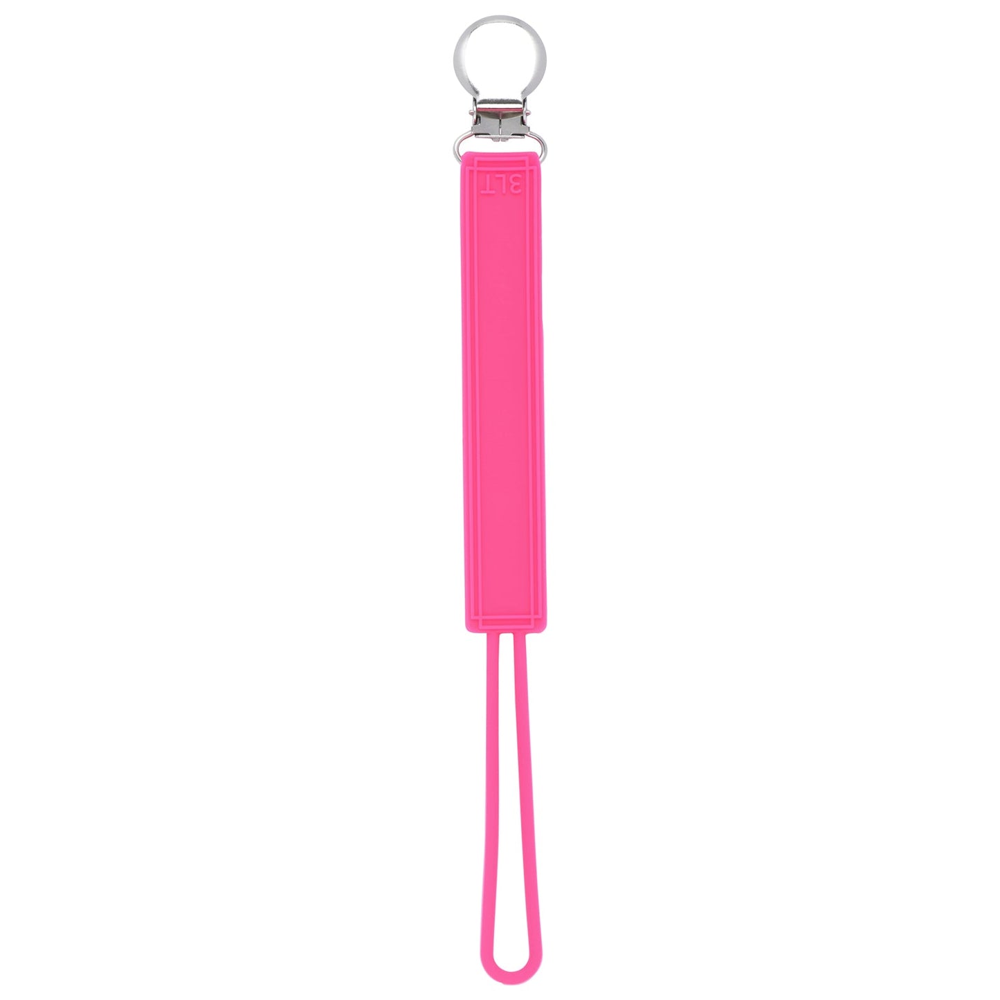 Classic Hot Pink Barbie All Silicone One Piece Pacifier Clip