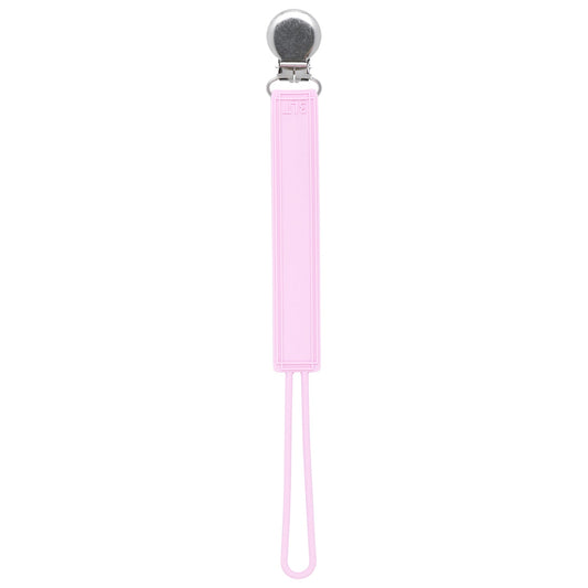 Classic Baby Pink All Silicone Pacifier Clip