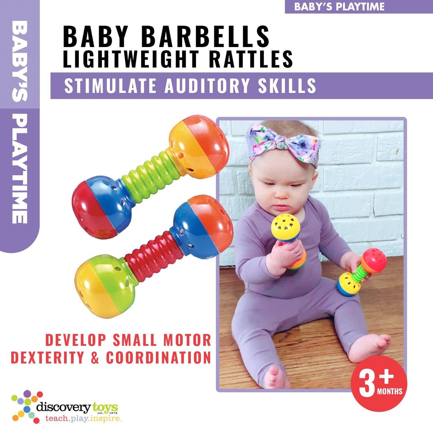 Discovery Toys Baby Barbells Rattle Set