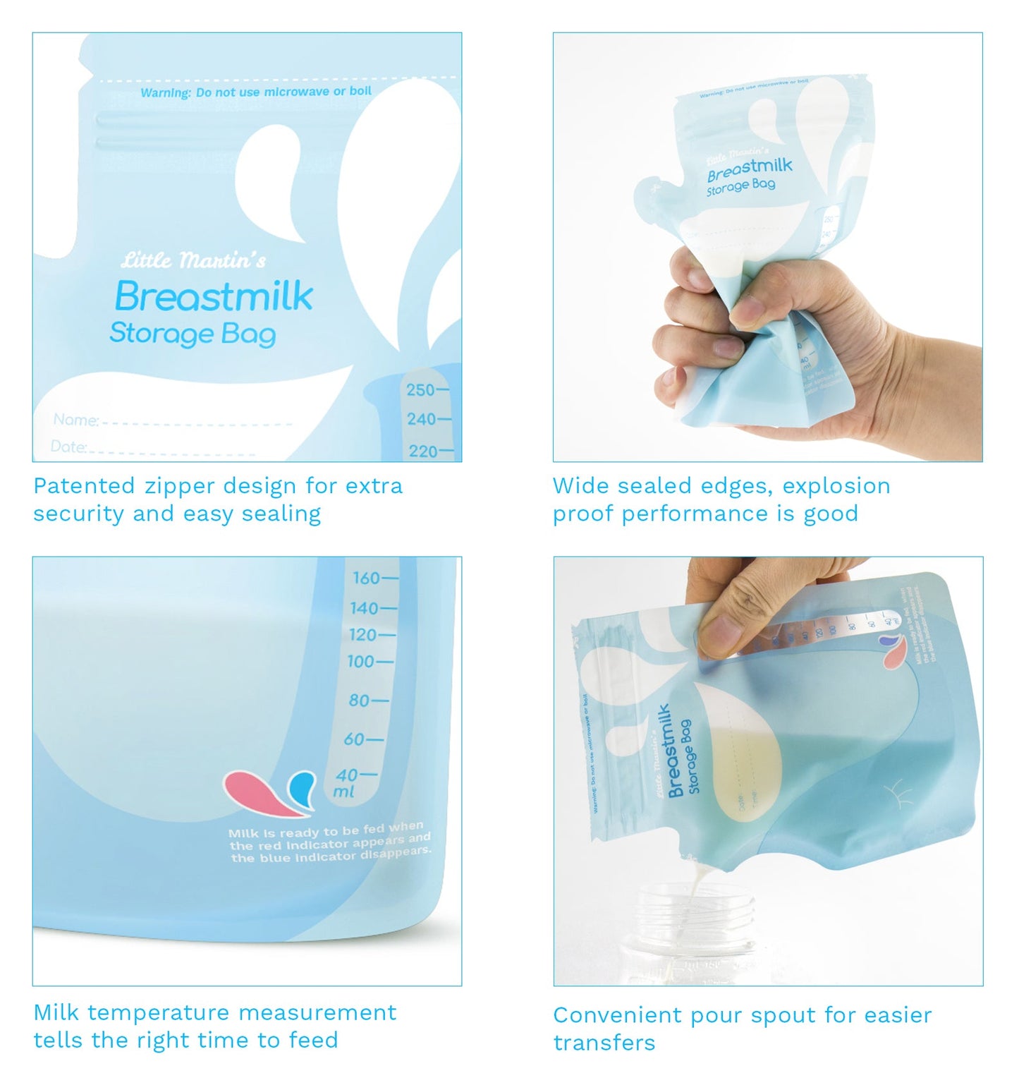 Little Martin's Breast Milk Storage Bags - 60 pcs