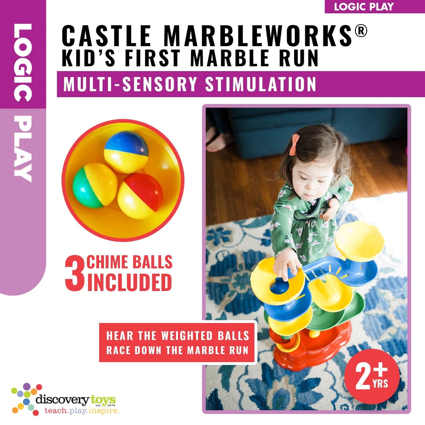 Discovery Toys Castle Marbleworks Chime Ball Drop Tower Toy