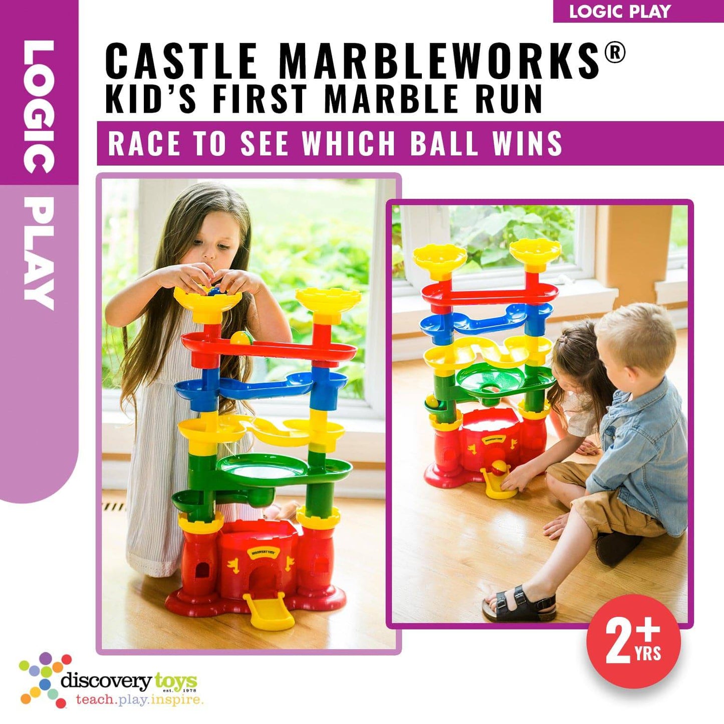 Discovery Toys Castle Marbleworks Chime Ball Drop Tower Toy