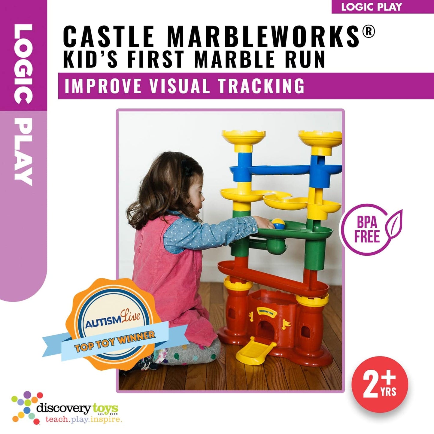 Discovery Toys Castle Marbleworks Chime Ball Drop Tower Toy