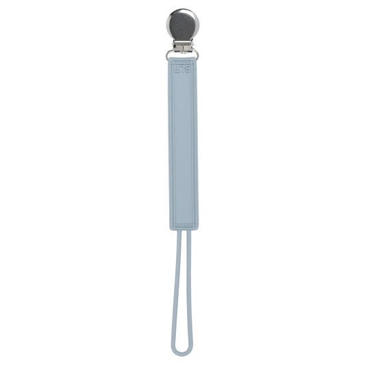 Classic Gray All Silicone One Piece Pacifier Clip