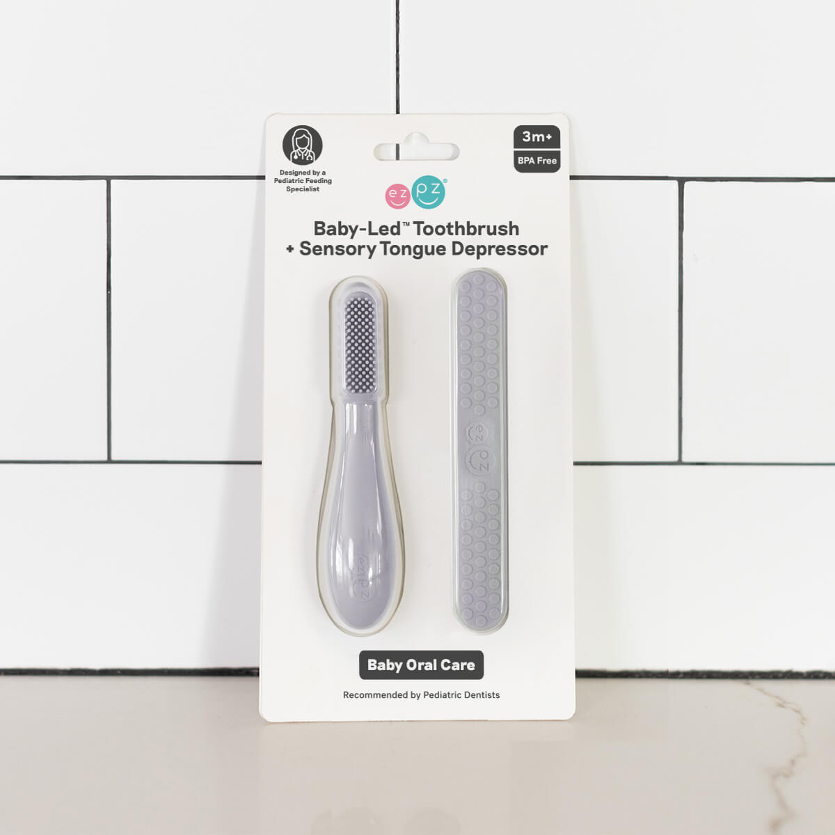 ezpz Baby-Led™ Toothbrush + Tongue Depressor