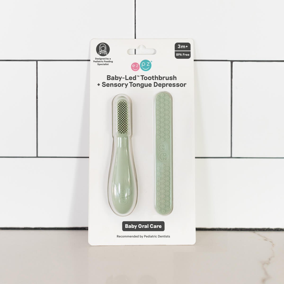 ezpz Baby-Led™ Toothbrush + Tongue Depressor