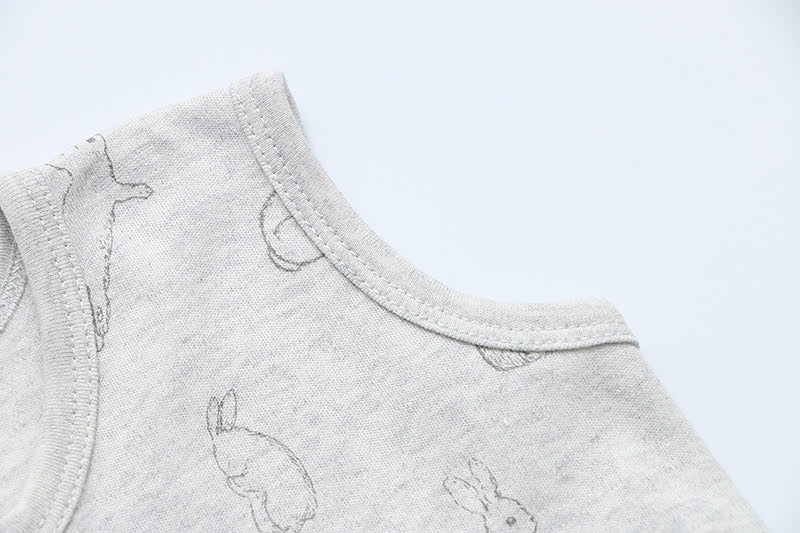 100% Organic Cotton 0.5tog Sleep Sack - Grey Rabbits