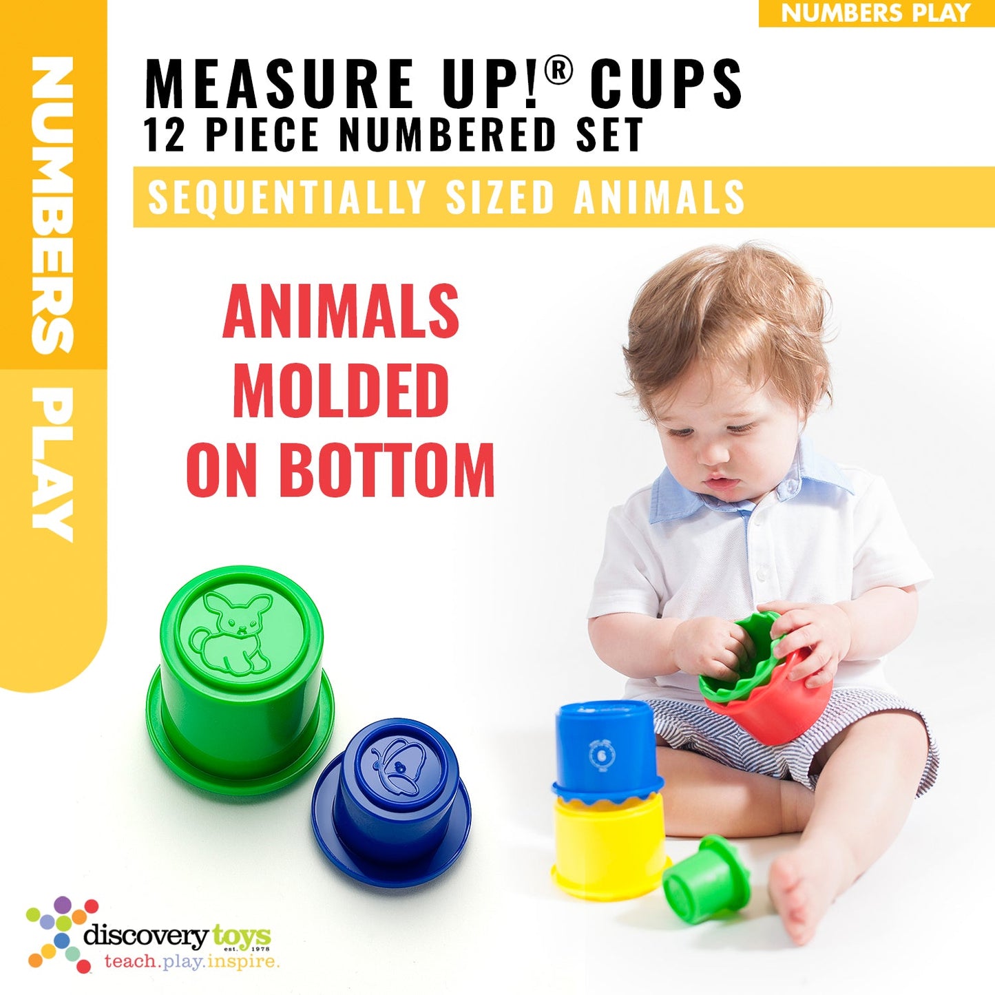 Discovery Toys Measure Up! Cups Stack & Learn Set
