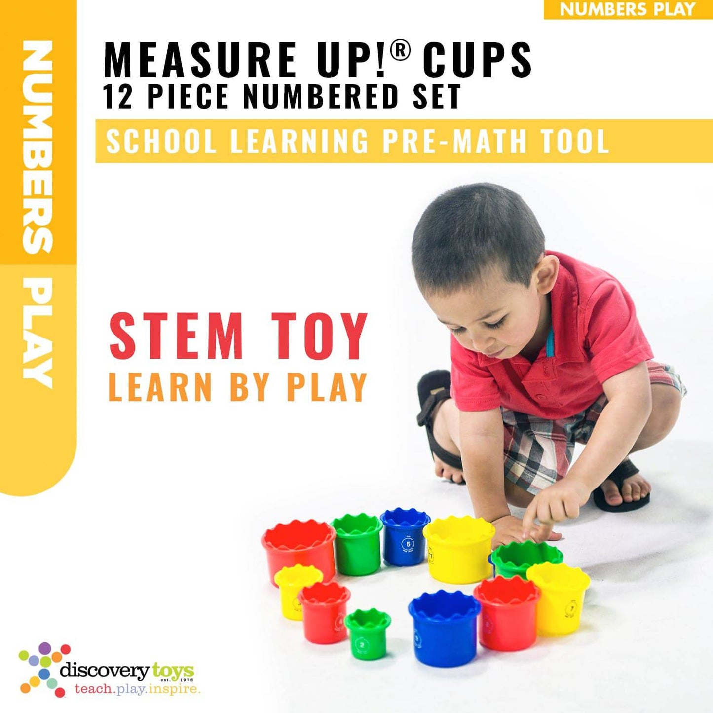 Discovery Toys Measure Up! Cups Stack & Learn Set