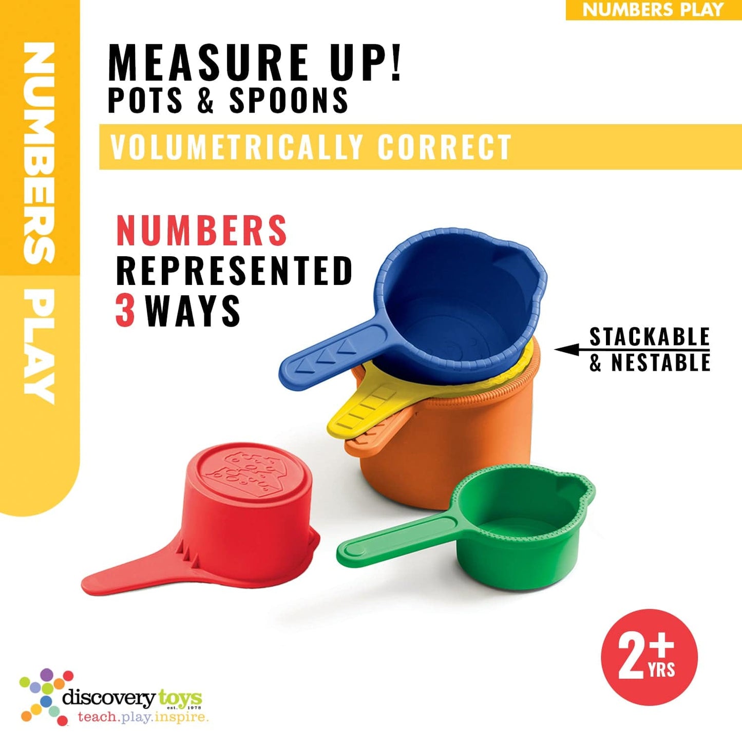 Discovery Toys Measure Up! Pots & Spoons Stack & Learn Set