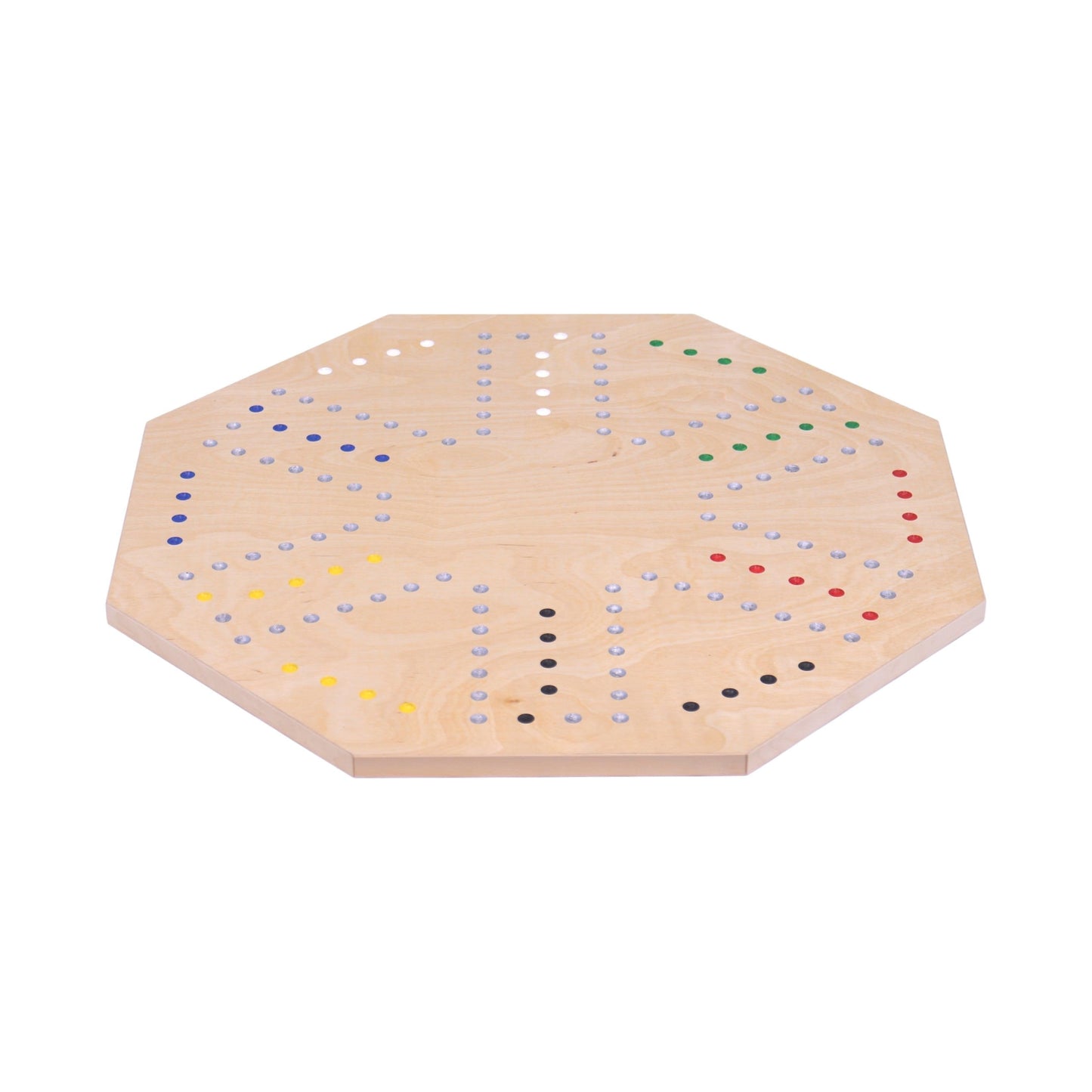 Amish Wooden Marble Chase Game Set - Double-Sided 23" Wide Board