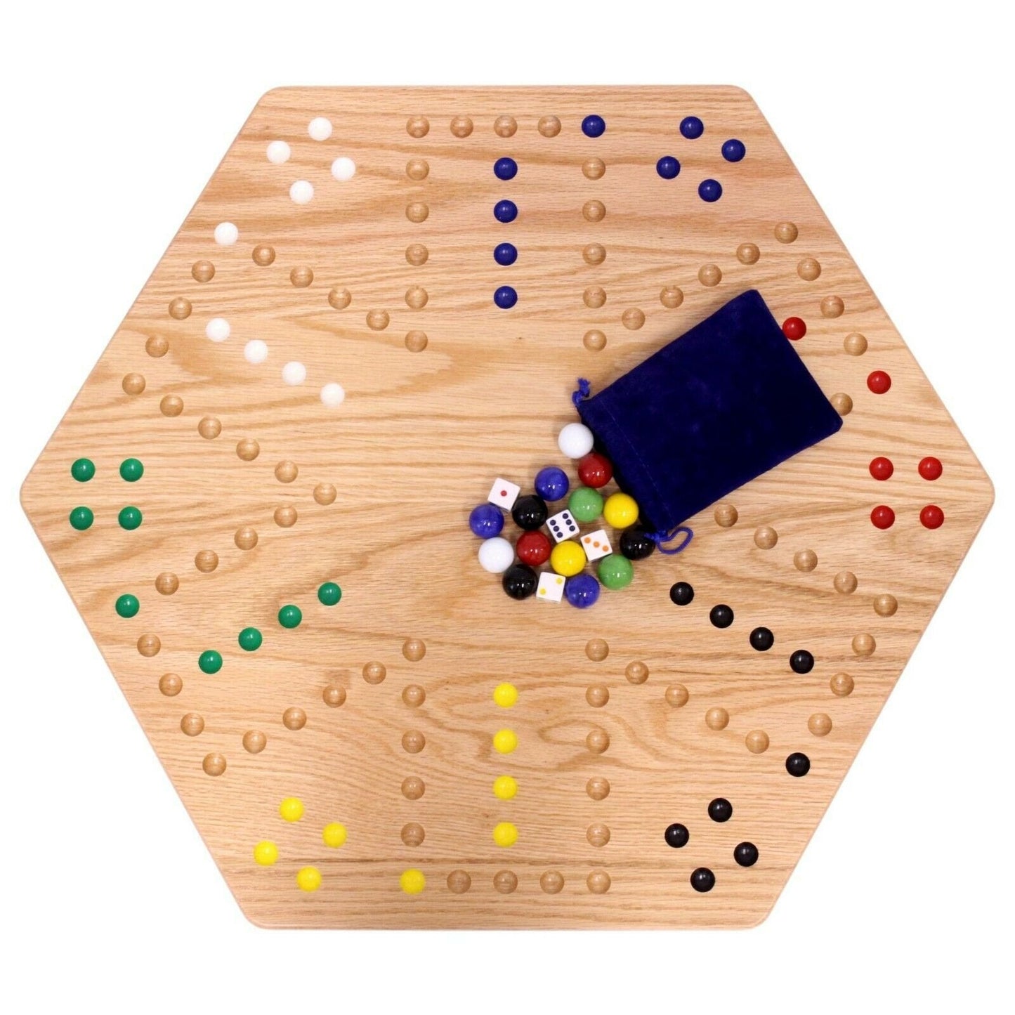Amish Aggravation Wahoo Marble Board Game, Double-Sided, Hand Painted