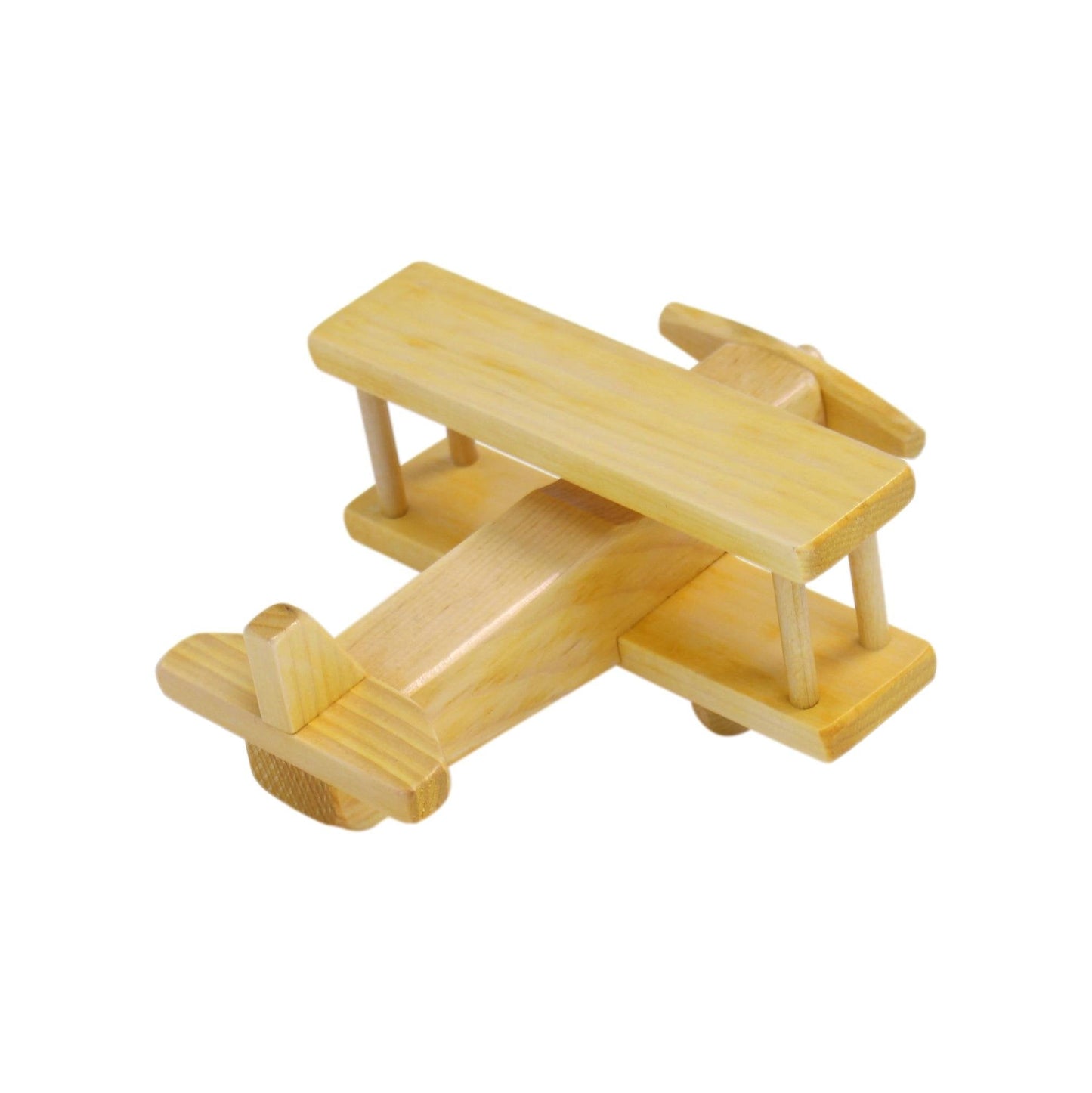 Amish Wooden Toy Airplane With Spinning Propellor, Kid-Safe Finish