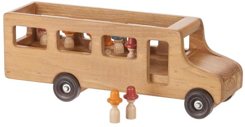 Amish Wooden School Bus Toy Child Safe Finish