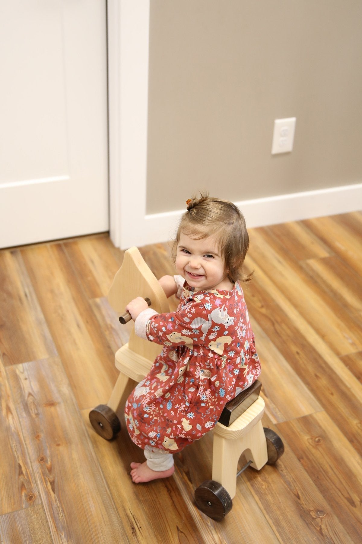 Amish Wooden Riding Horse Toddler Ride-on Toy
