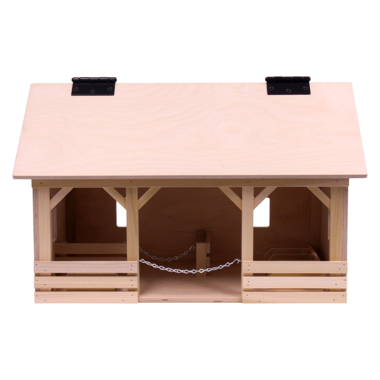 AmishLarge A-Frame Barn Toy with Hay Loft, Realistic Wooden Toy Barn