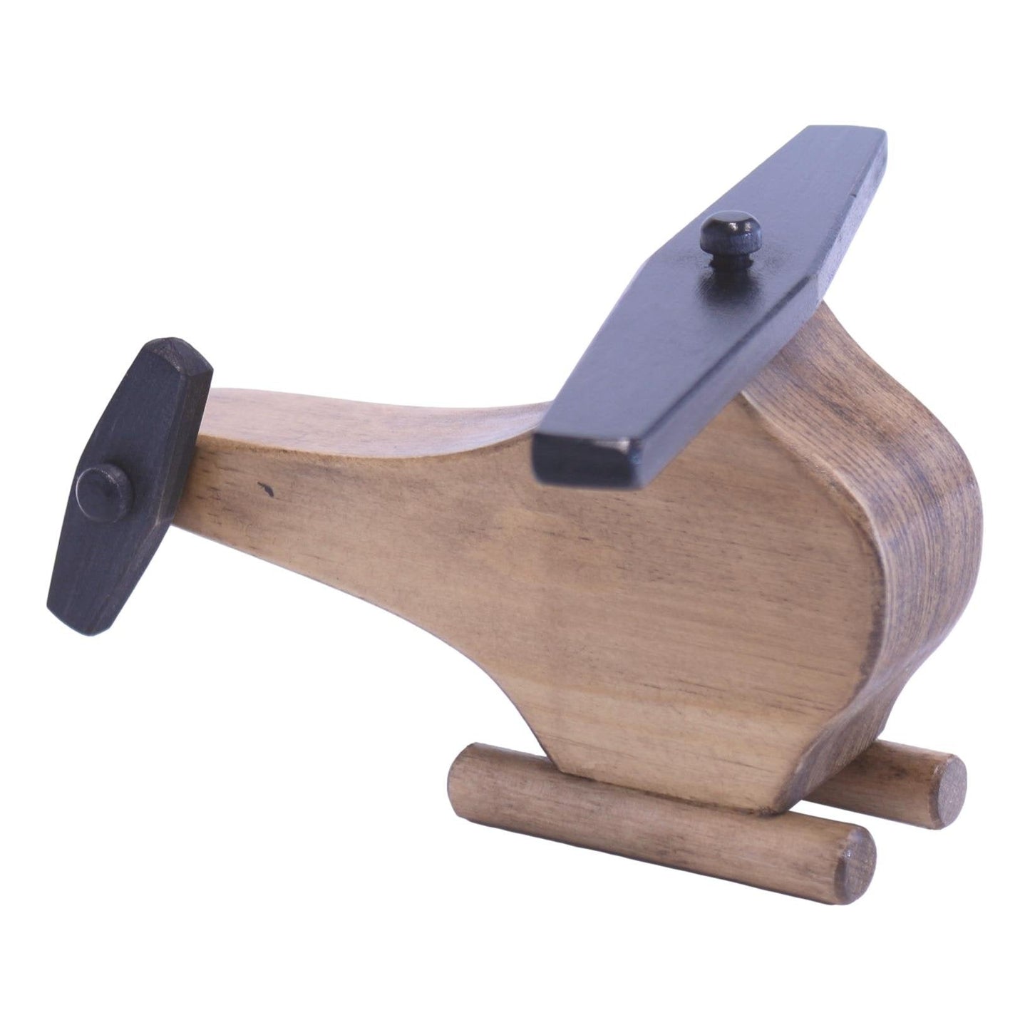 Amish Wooden Helicopter Toy with Spinning Propeller, Child-Safe Finish