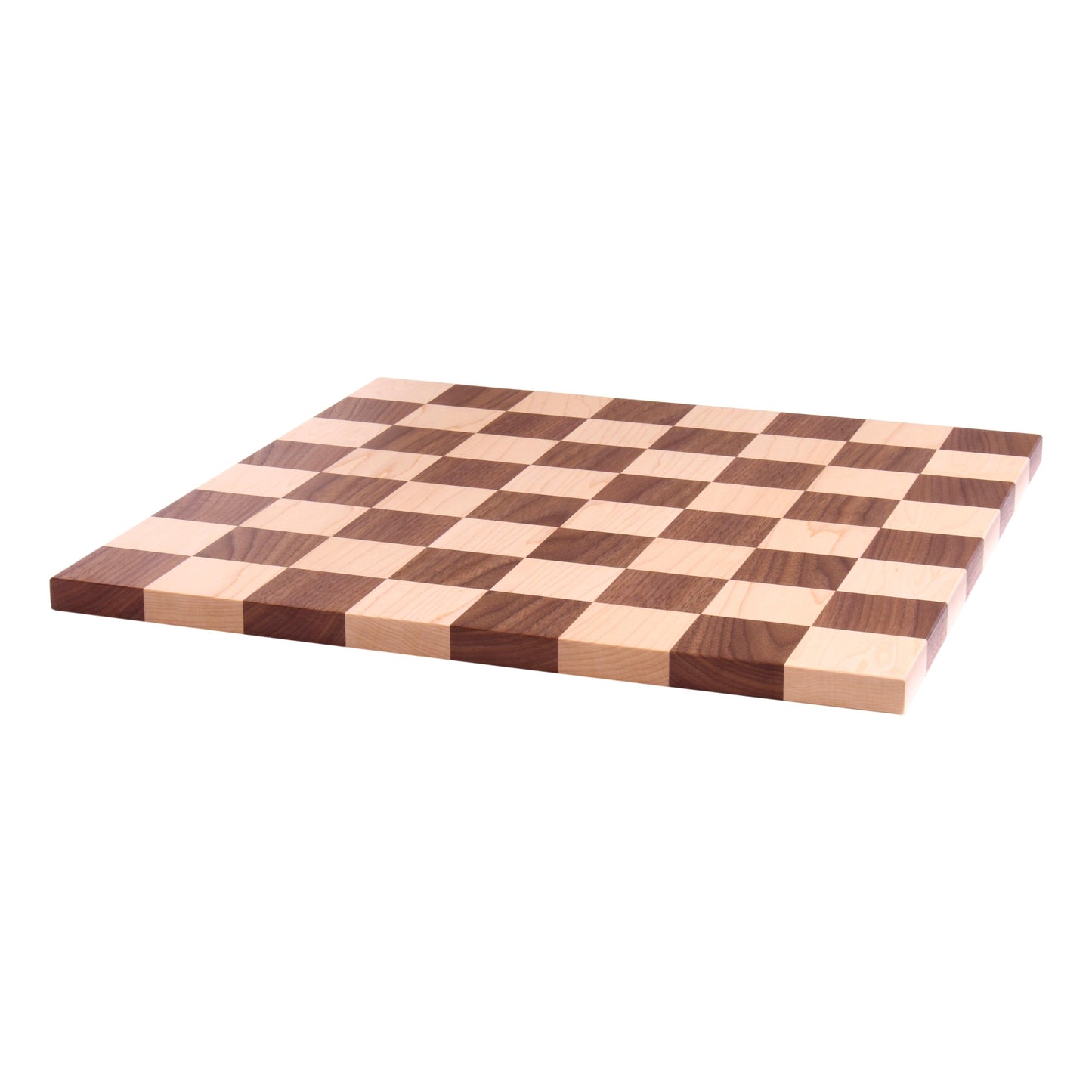AmishMaple/Walnut Hardwood 18" Chess and Checkers Wooden Game Board