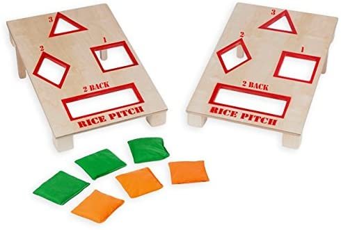 Amish Indoor/Outdoor Rice Pitch Game (Similar to Cornhole or Bean Bag Toss)