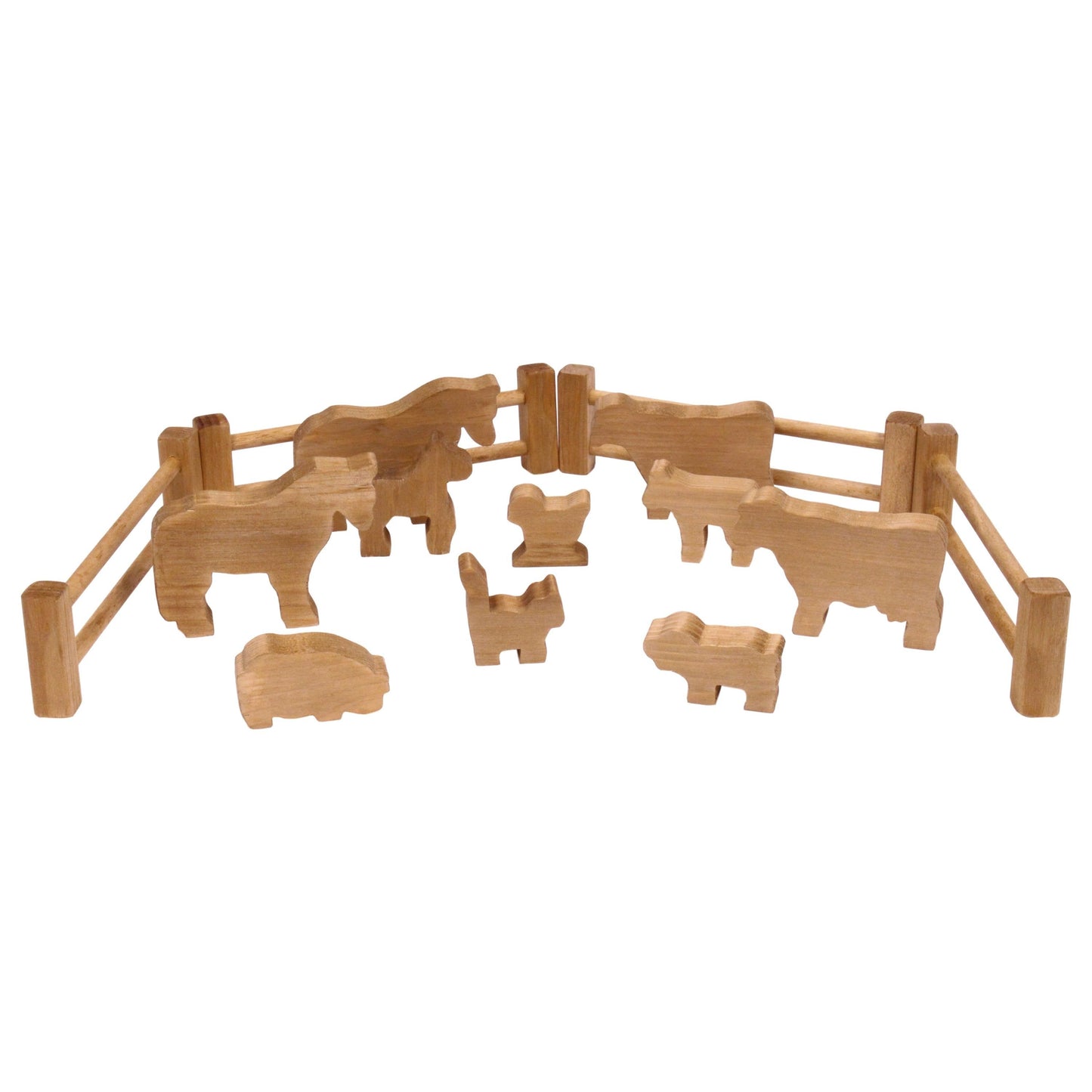 Amish Wooden Toy Farm Animal Set